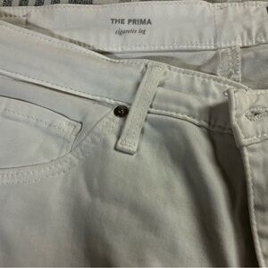 AG Adriano Goldschmied White Cigarette Leg Ankle Jeans